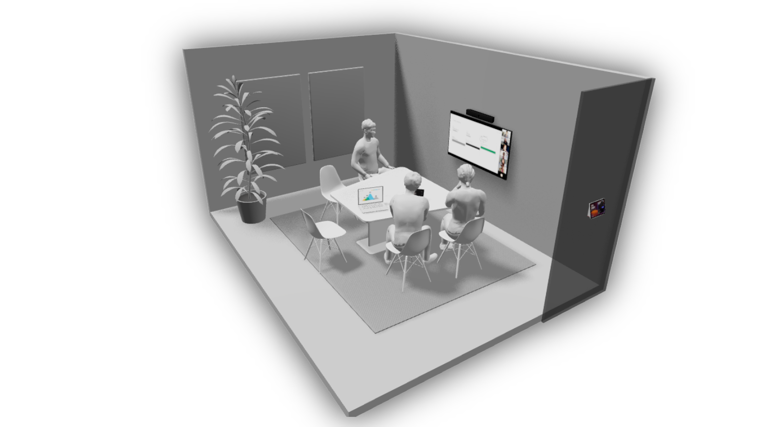 Pieni kokoushuone konseptikuva