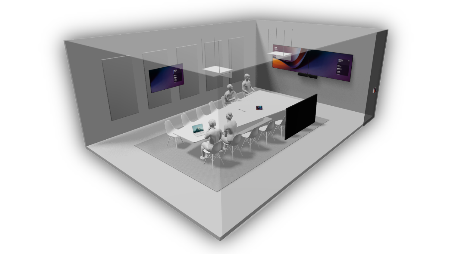 Suuri kokoushuone konseptikuva