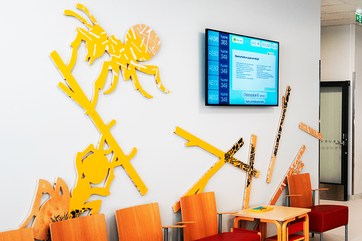 infonäyttö-vastaanotolle