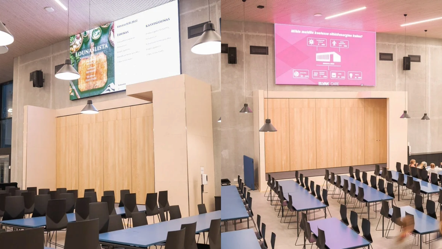 led-screen-oppilaitoksen-ruokasalissa