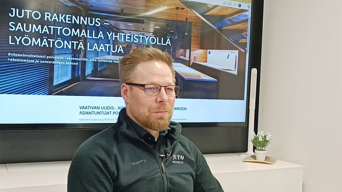Juto Rakennuksen Aleksi Virsunen painottaa it-kumppaniltaan vahvaa tietoturvaosaamista.